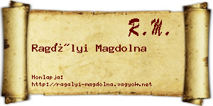 Ragályi Magdolna névjegykártya