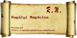 Ragályi Magdolna névjegykártya