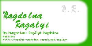 magdolna ragalyi business card